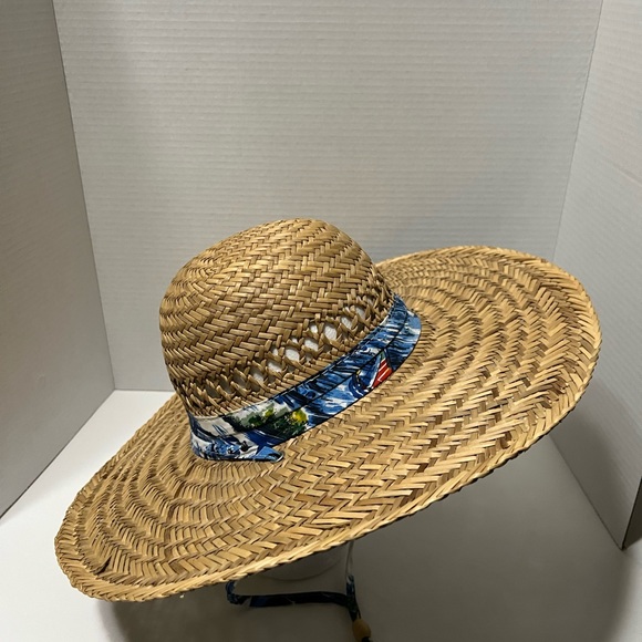 Shade Shack summer beach hat with chin strap 100% straw - Picture 3 of 6
